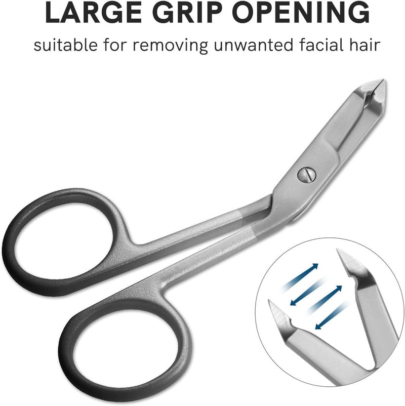 Cut it Professional Scissor Tweezer - Premium Quality Stainless Steel Tweezers with Handles, Larger Grabbing Surface Area, Precision Eyebrow Tweezers for Women and Men Facial Hair - Image 4